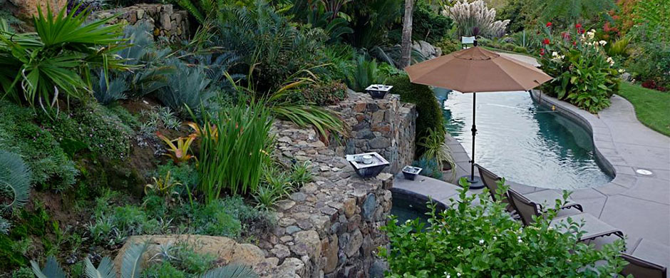 sloped yard