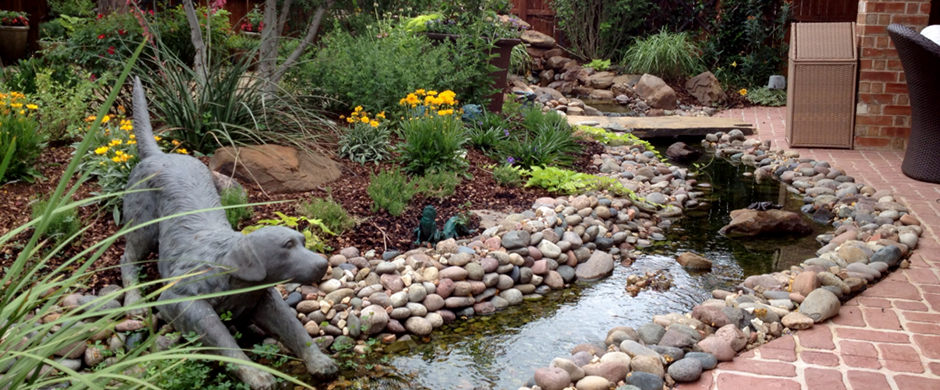 backyard water feature