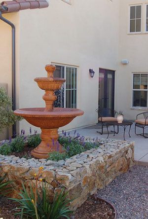 backyard fountain